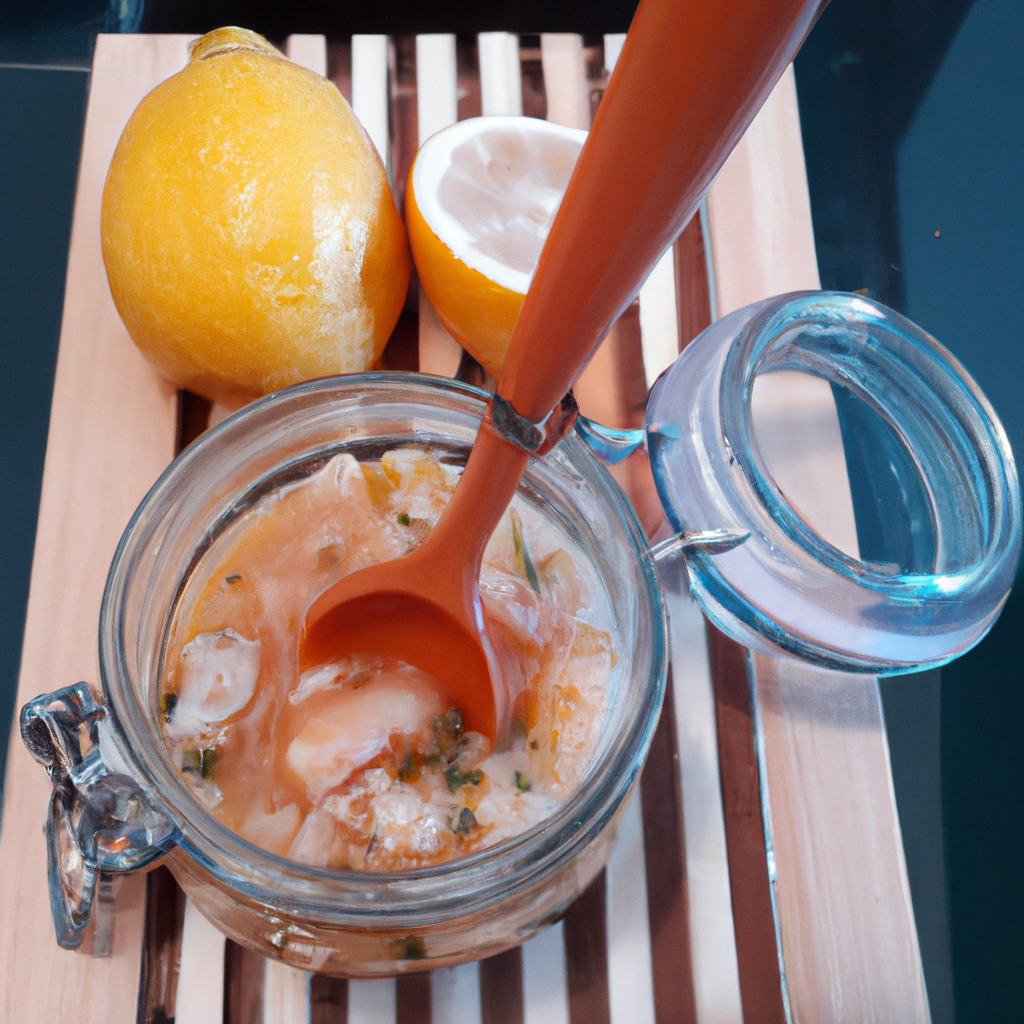 Salsa de salmón y naranja